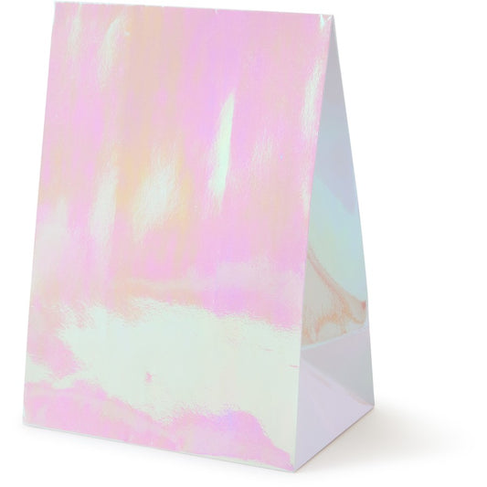 Iridescent party favour bags, paper party bags 10 pack, treat bags for parties, customisable party bags, gift bags for events, party supplies, small paper gift bags, iridescent treat bags, flat-packed paper bags, DIY party favour bags, adhesive closure gift bags, lollie bags for parties, eco-friendly party bags, wedding party favour bags, baby shower treat bags.