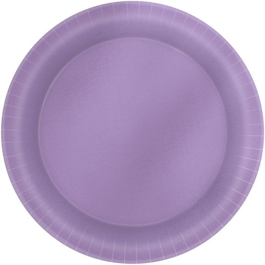 metallic lavender plates, 21cm paper plates, lavender round plates, party tableware, lavender party plates, disposable event plates, metallic finish plates, lavender lunch plates, paper plates for parties, 8 pack party plates, special event tableware, lavender disposable plates, metallic lavender party supplies, round paper plates 21cm.