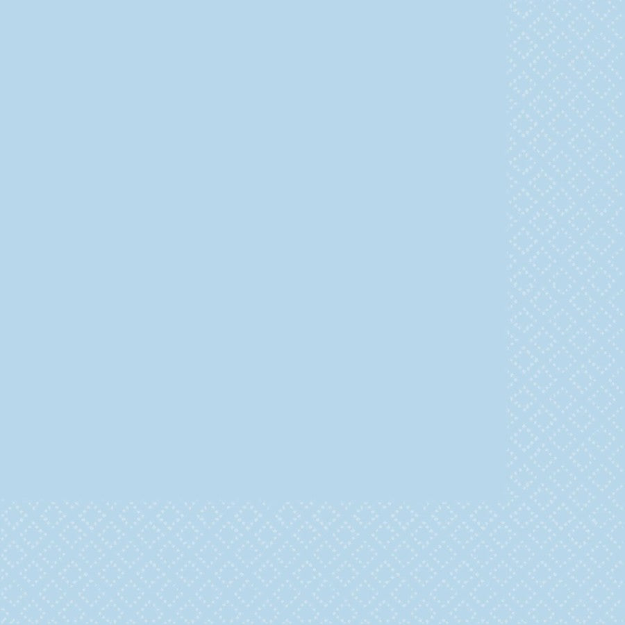 Amscan lunch napkins, pastel blue napkins, 2-ply napkins, 40-pack napkins, party tableware, blue paper napkins, disposable lunch napkins, blue party supplies, pastel napkins for events, blue party napkins, high-quality napkins Australia, Amscan napkins for birthdays, durable 2-ply napkins, everyday use napkins, disposable napkins for parties, pastel blue tableware, kids' party napkins, elegant party napkins, Amscan disposable napkins, blue paper serviettes.