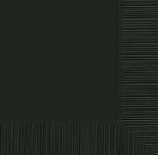 black lunch napkins, disposable black napkins, Amscan napkins, 16.5cm napkins, solid coloured napkins, party napkins, black napkins 40 pack, elegant napkins