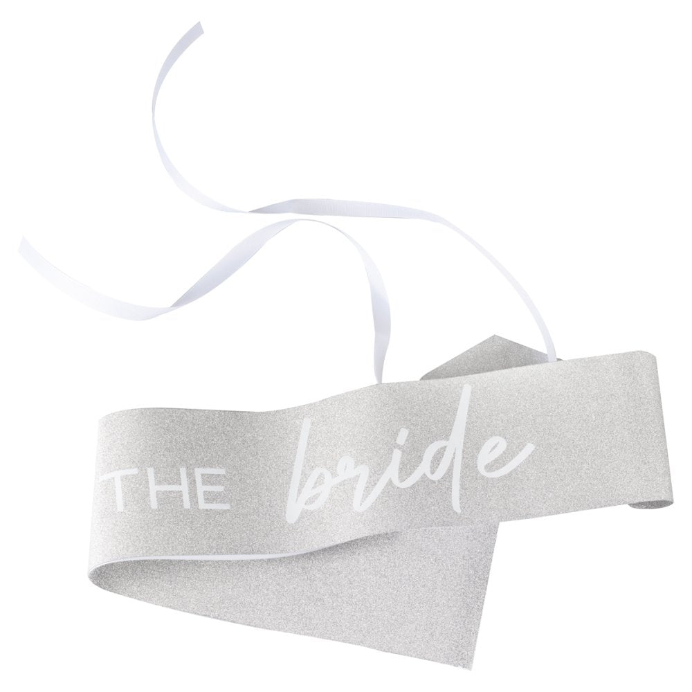 silver bride sash, hen party bride sash, the bride silver sash, adjustable bridal sash, bachelorette party accessories Australia, bride sash with ribbon tie, glamorous hen night sash, bridal shower sash silver, one size fits all bride sash, photo-ready bride sash, metallic silver sash for bride, chic bride to be sash, stylish hen party sash, party sash for bride to be, wedding celebration sash, bride sash Australia, silver bride accessory, DIY hen party outfit, elegant sash for bride, bride sash with letter