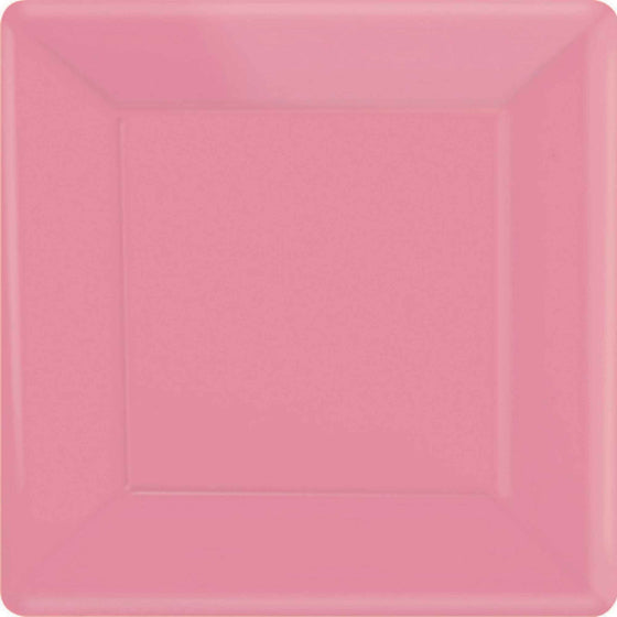 New pink square paper plates, 17cm, 23cm, 26cm plates, pink party plates, square paper plates for events, Amscan new pink plates, pink disposable plates, new pink paper plates for parties, small medium large square plates, party plates for dessert, main meals, and full meals, 20 pack paper plates, new pink dinnerware, new pink birthday plates, disposable tableware, new pink party supplies, elegant square plates, dinner party plates, party tableware, new pink paper plates 17cm 23cm 26cm, soft pink plates for