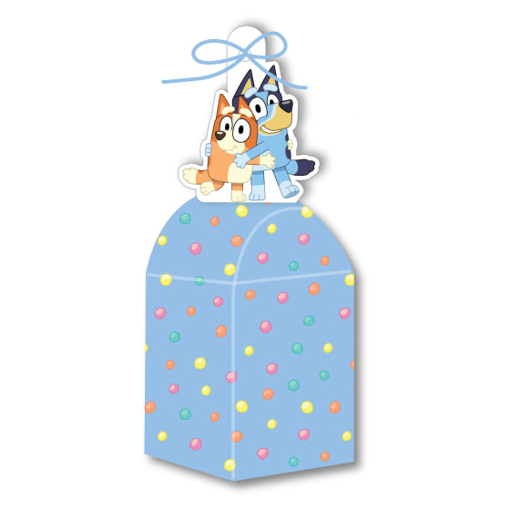Bluey treat boxes, Bluey-themed favour boxes, 8-pack Bluey party boxes, Bluey and Bingo snack boxes, kids' treat boxes, Bluey-themed party favours, Bluey lunch boxes, Bluey party decorations, Bluey cardboard treat boxes, kids' party favour boxes, Bluey ribbon treat boxes, sustainable treat boxes, Bluey party snack containers, kids' party gift boxes, Bluey birthday supplies, Bluey-themed party accessories, party boxes for kids' birthdays, Bluey cardboard favour boxes, Bluey birthday treat boxes, themed party