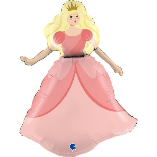 Grabo 71cm Princess Foil Balloon, princess-shaped balloon, foil party balloon, royal party decor, princess birthday supplies, helium balloon for parties, reusable foil balloon, princess party decoration, Grabo foil balloon, fairytale theme party supplies.