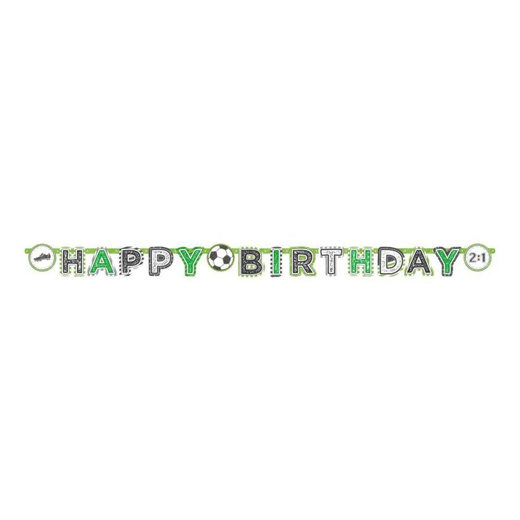 soccer birthday banner, happy birthday soccer decoration, soccer party banner, sports theme birthday sign, kids soccer party decoration, Amscan soccer banner