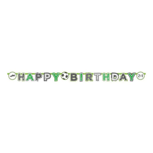 soccer birthday banner, happy birthday soccer decoration, soccer party banner, sports theme birthday sign, kids soccer party decoration, Amscan soccer banner