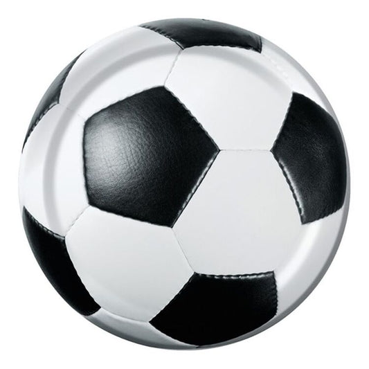 soccer paper plates, soccer party plates, soccer themed lunch plates, disposable soccer plates, 18cm soccer plates, sports party tableware, soccer fanatic plates, kids football party plates, event servingware