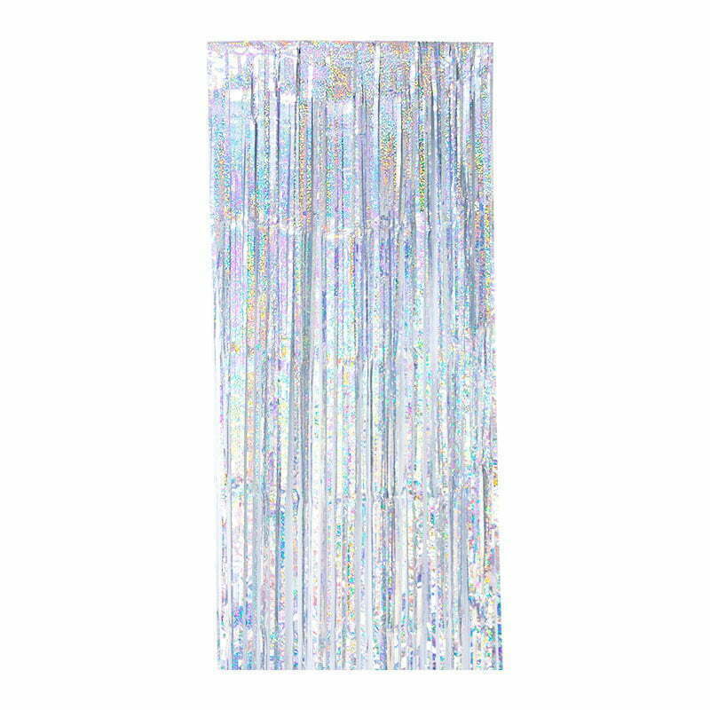 holographic silver curtain, party curtain, photo booth backdrop, party décor, shiny backdrop, event decoration