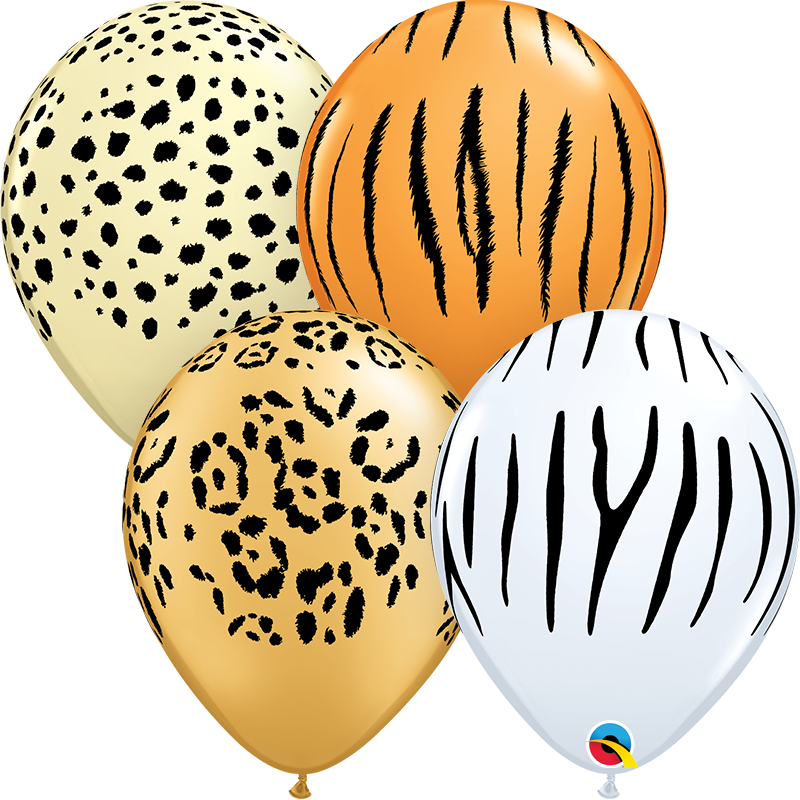 Animal Print Latex Balloons