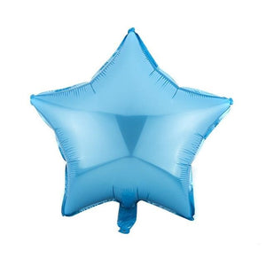18 inches Blue Gold and White Star Foil Balloons - Set of 10-Balloons-Decoren
