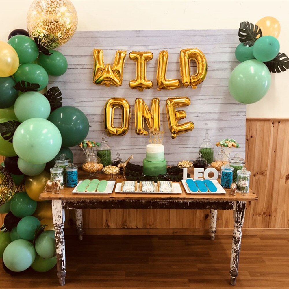 Jungle Safari Themed WILD ONE Foil Balloons