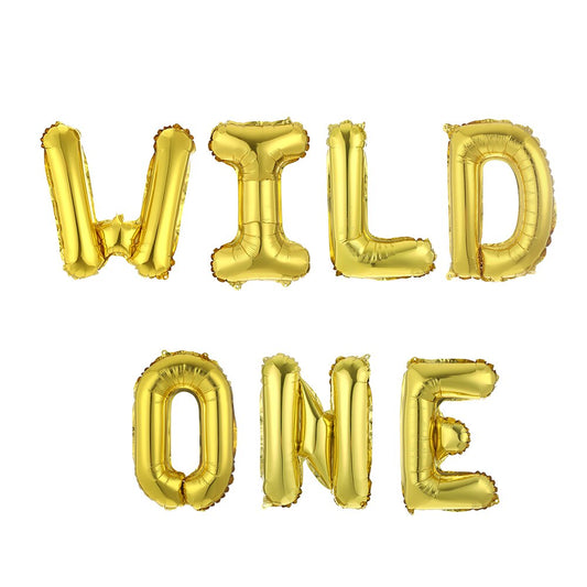 Jungle Safari Themed WILD ONE Foil Balloons