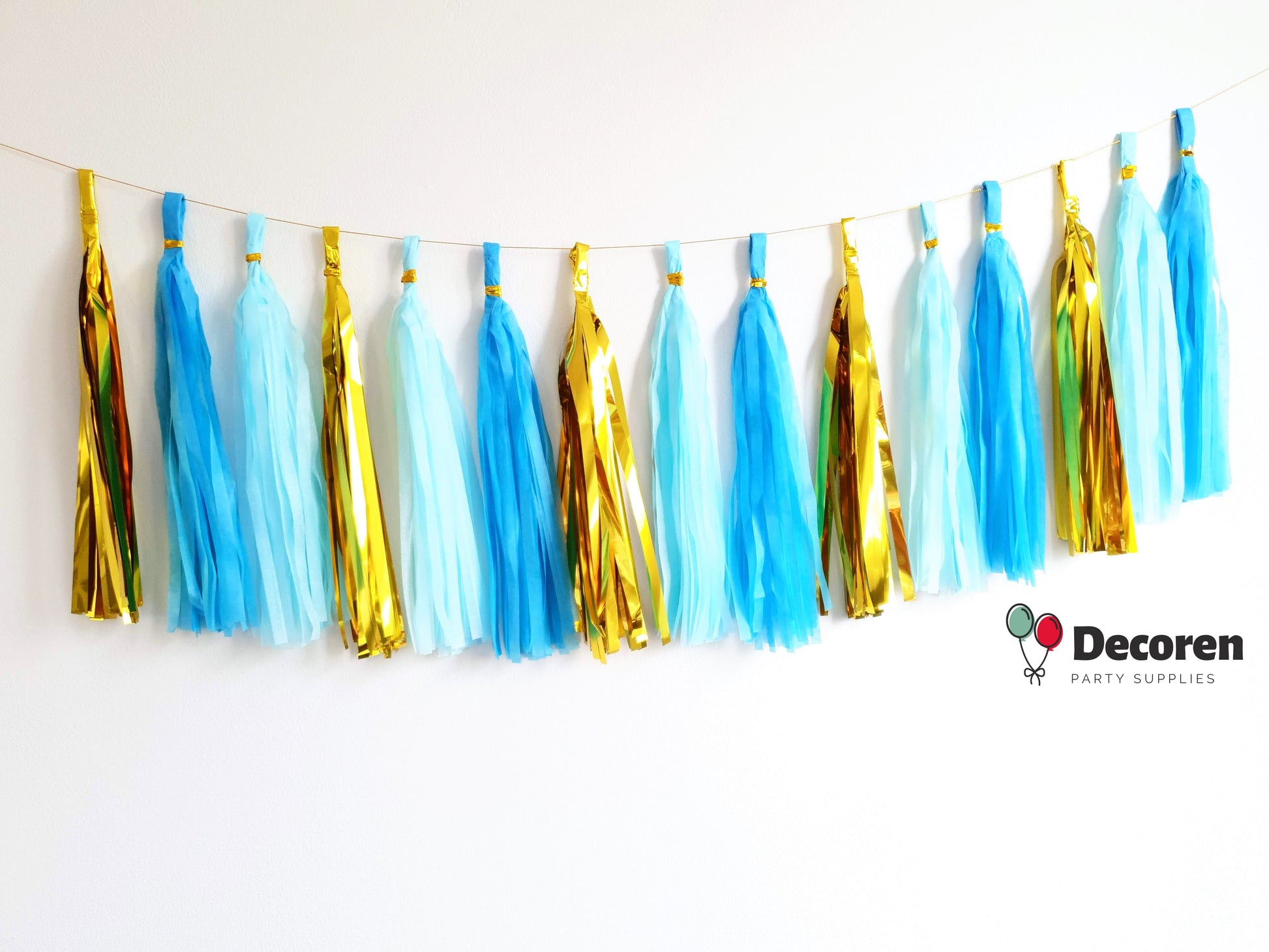 paper tassel garland, foil tassel garland, party tassel decorations, DIY tassel garland, birthday party tassels, wedding tassel decor, baby shower tassels, gender reveal tassel garland, anniversary party decorations, festive tassel banner, hanging party tassels, premium tassel garland, colorful tassel decorations, indoor party decor, outdoor party garland, gold tassel garland, elegant party decorations, tassel banner for events, high-quality party tassels, Brisbane party decorations, Gold Coast party suppli