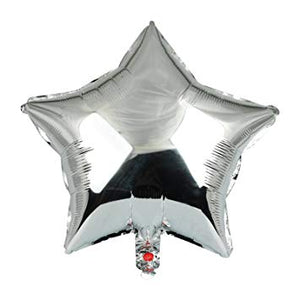 18 inches Black Gold and Silver Star Balloons - Set of 10-Balloons-Decoren