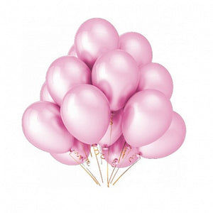 Metallic Pearl Pink Latex Balloons - Set of 10-Decoren
