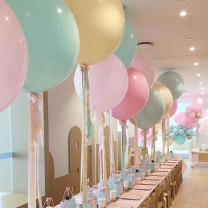 36 inches Large Round Pastel Latex Macaron Balloon - Pink-Balloons-Decoren