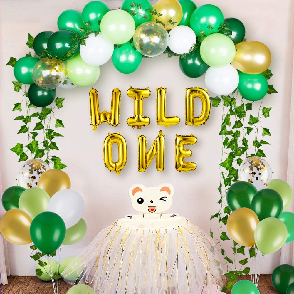 Jungle Safari Themed WILD ONE Foil Balloons