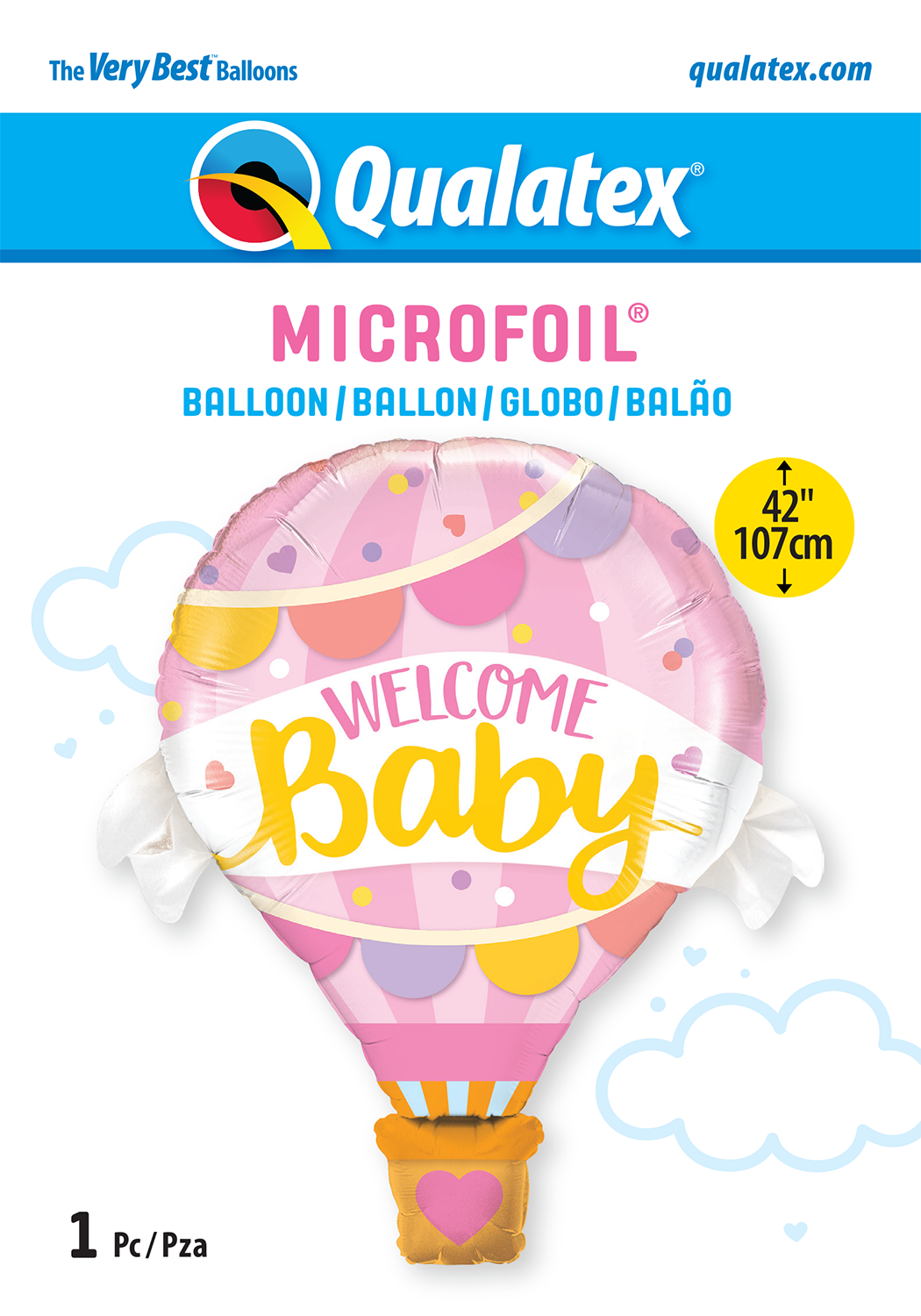 Welcome Baby Jumbo Pink Foil Balloon