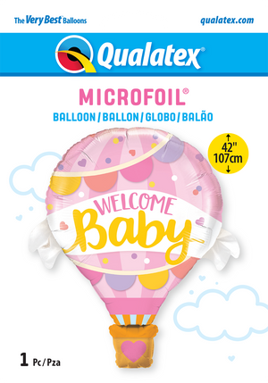 Welcome Baby Jumbo Pink Foil Balloon