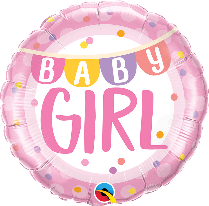 Baby Girl Pink Round Foil Balloon