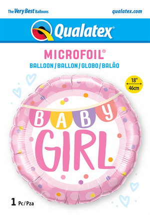 Baby Girl Pink Round Foil Balloon