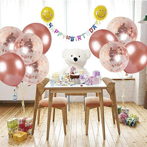 Rose Gold Foil Heart Balloons and Latex Balloons Bouquet - Set of 20 Balloons-Balloons-Decoren