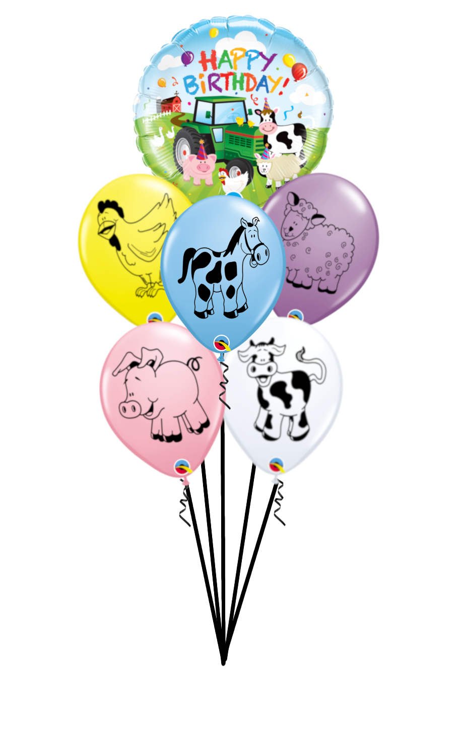 Farm Animal Foil and Latex Balloons