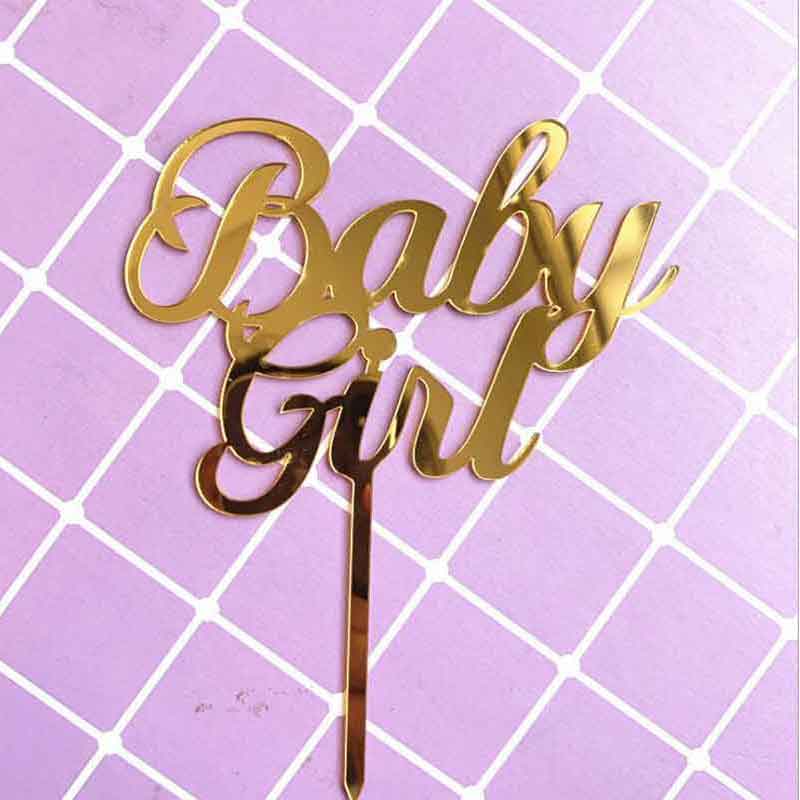Baby Boy and Baby Girl Acrylic Cake Topper