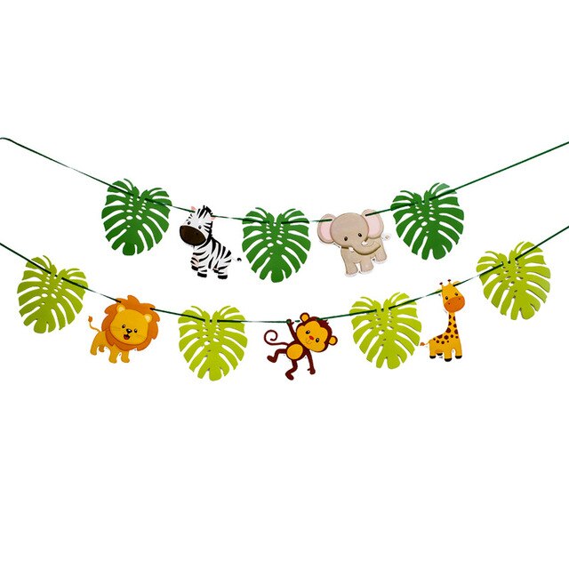 Jungle Themed Happy Birthday Banner