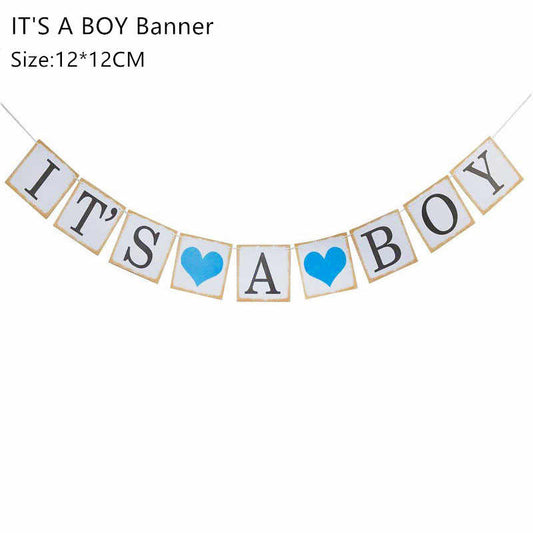 IT'S A BOY Hard Card Stock Banner-Banner-Decoren