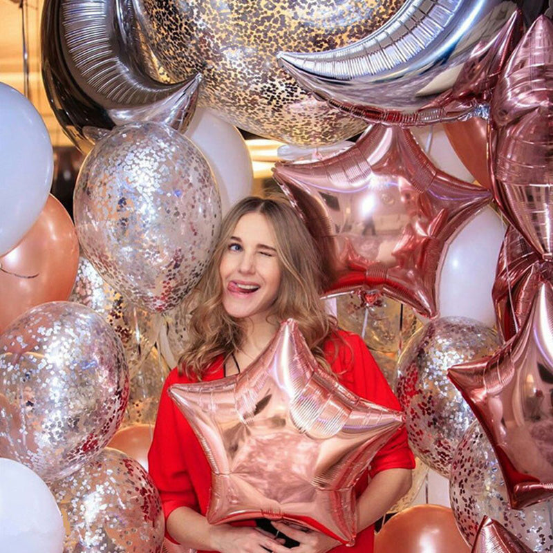 Star Foil Balloon 18 inches - Rose Gold-Decoren