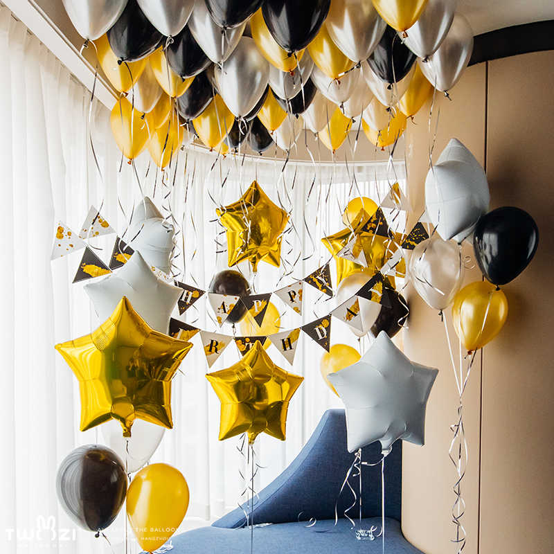Star Foil Balloon 18 inches - White-Foil Balloons-Decoren