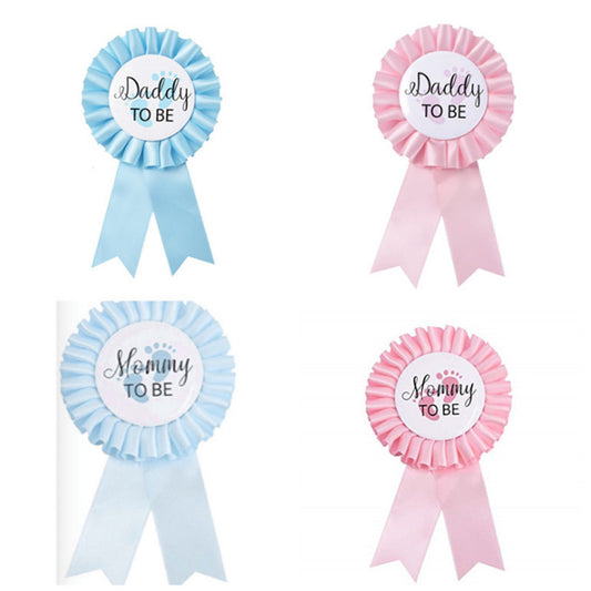 Mommy To Be and Daddy To Be Badges-Sash-Decoren