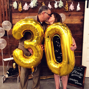 40 inches Number Foil Balloons - Gold-Balloons-Decoren