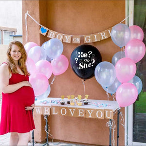 Gender Reveal Baby Shower - Pink and Blue Balloons Set-Baby Shower Balloons-Decoren