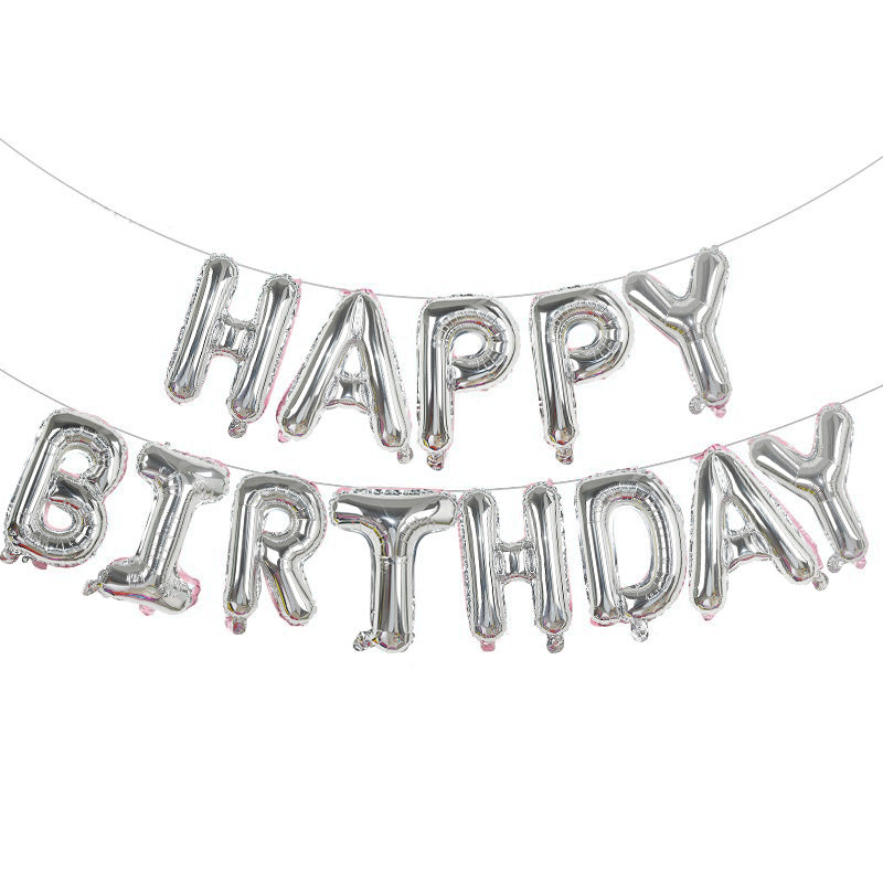 Silver HAPPY BIRTHDAY Foil Balloons-Foil Balloons-Decoren