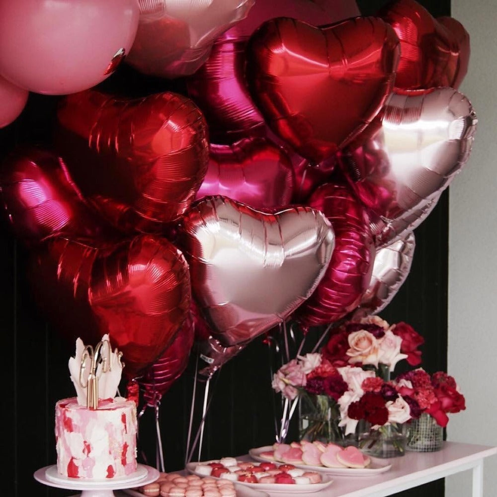 18 inches Hearts Foil Balloons - Multicolor-Balloons-Decoren