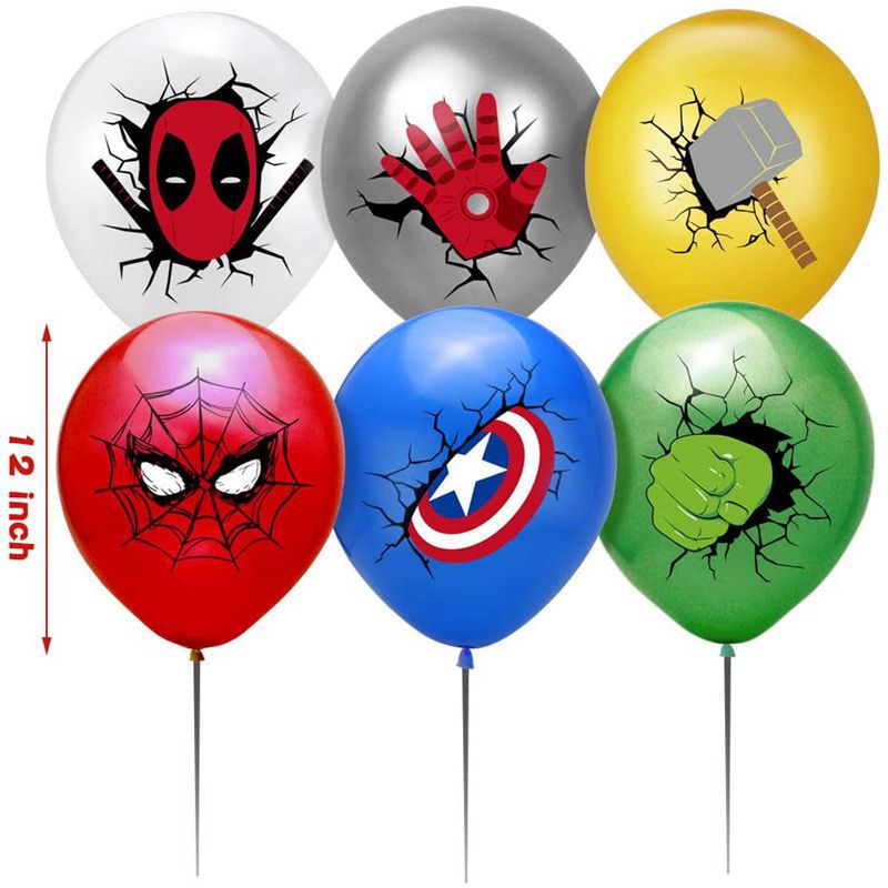 Superheroes Latex Balloons Set