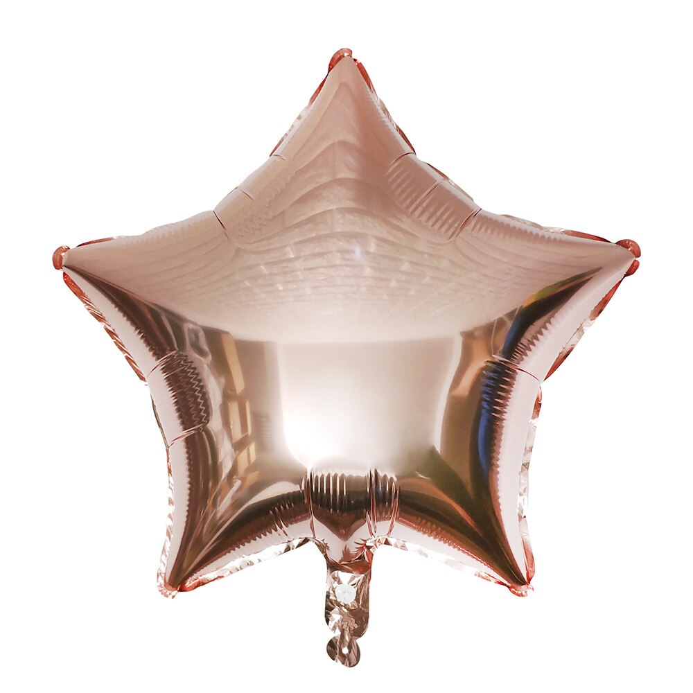 18 inches Rose Gold Star Foil Balloons - Set of 10