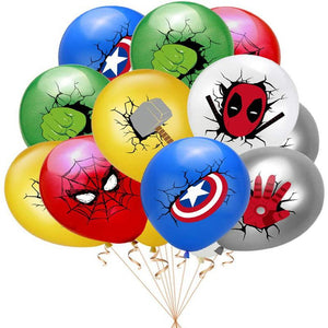 Superheroes Latex Balloons Set