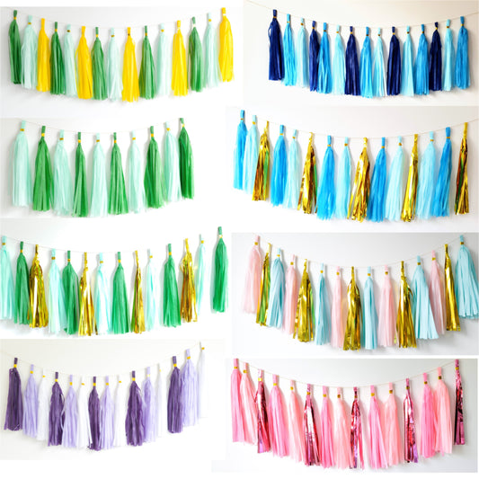 paper tassel garland, foil tassel garland, party tassel decorations, DIY tassel garland, birthday party tassels, wedding tassel decor, baby shower tassels, gender reveal tassel garland, anniversary party decorations, festive tassel banner, hanging party tassels, premium tassel garland, colorful tassel decorations, indoor party decor, outdoor party garland, gold tassel garland, elegant party decorations, tassel banner for events, high-quality party tassels, Brisbane party decorations, Gold Coast party suppli