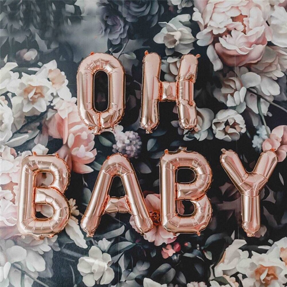 Rose Gold OH BABY Foil Balloons-Decoren