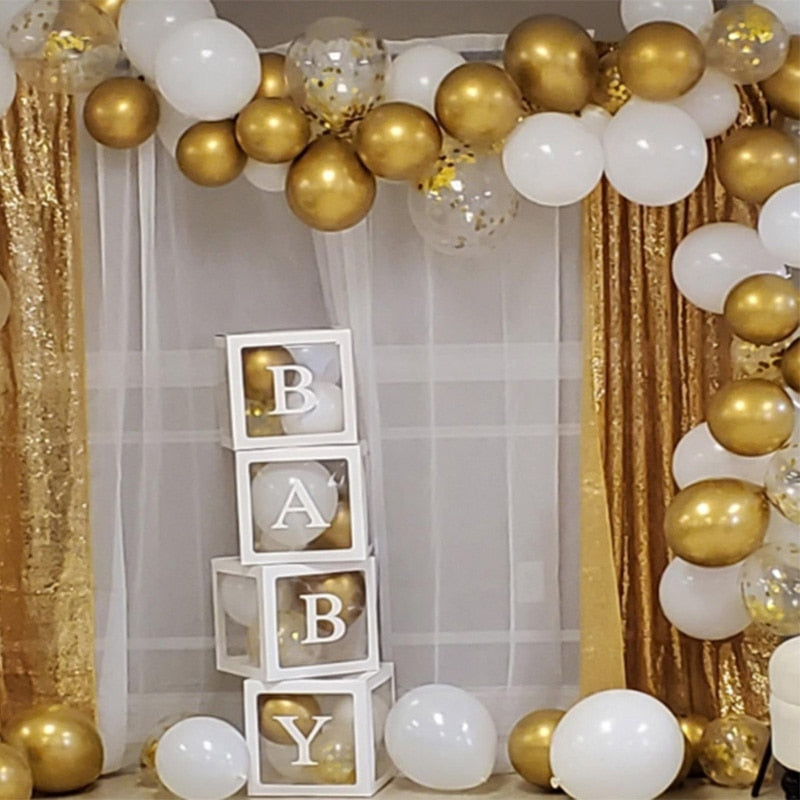 Transparent BABY Balloon Cube Boxes