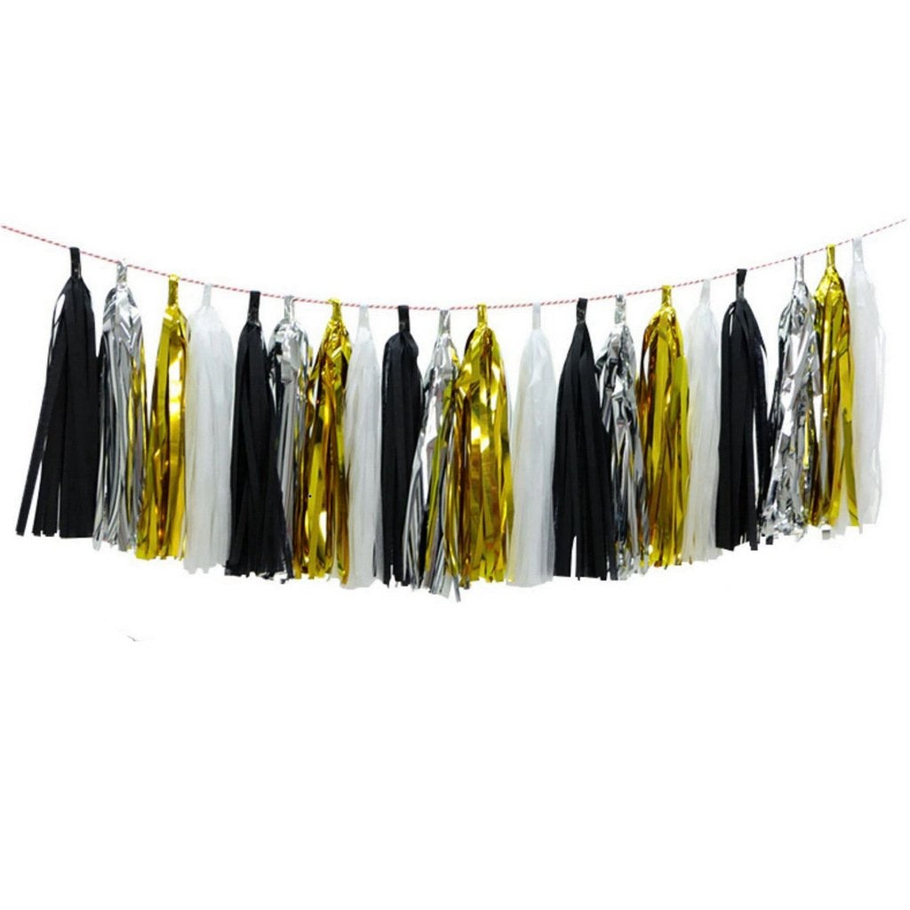 Foil tassel garland top