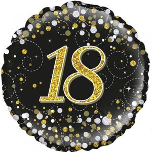45 cm Holographic Milestone Round Birthday Balloons