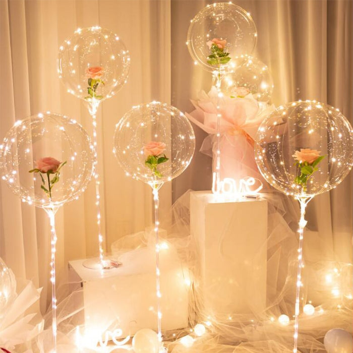 24" Clear Bubble Bobo Balloons | Multiple Set Options