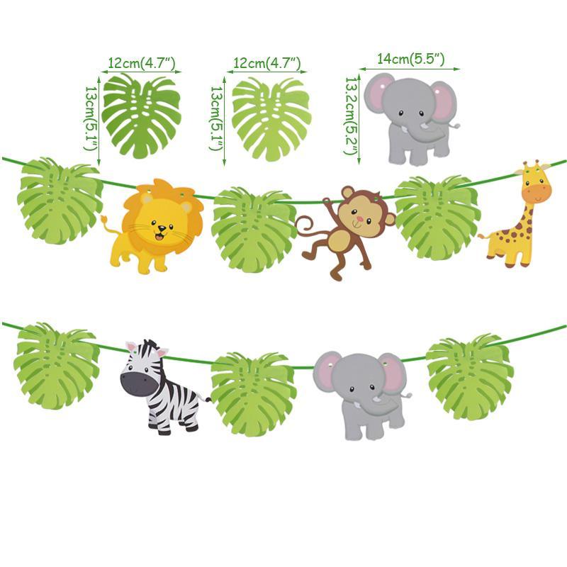 Jungle Themed Happy Birthday Banner