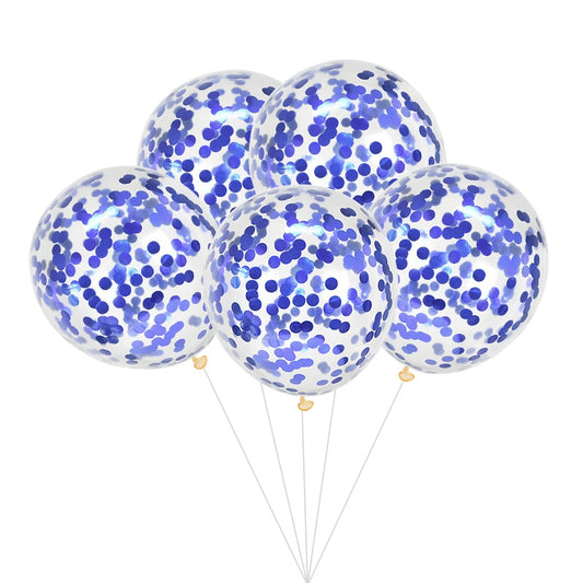 blue confetti balloons, metallic blue balloons, blue party balloons, 12-inch blue balloons, blue latex balloons, blue helium balloons, blue birthday balloons, blue event decorations, blue and clear balloons, blue party decor, blue baby shower balloons, blue wedding balloons, blue anniversary balloons, blue celebration balloons