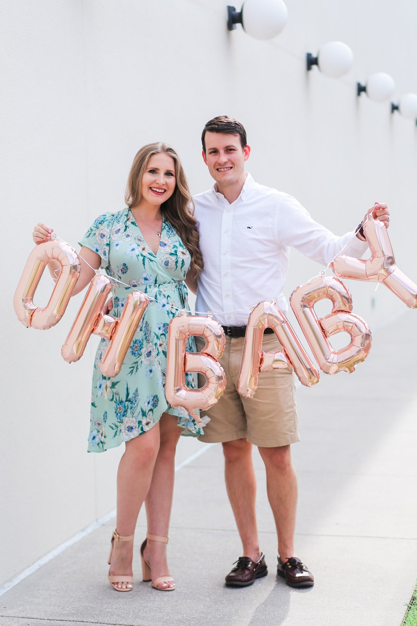 Oh baby best sale rose gold balloons