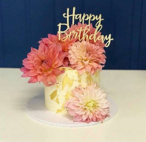 Acrylic Gold Happy Birthday Cake topper-Cake topper-Decoren